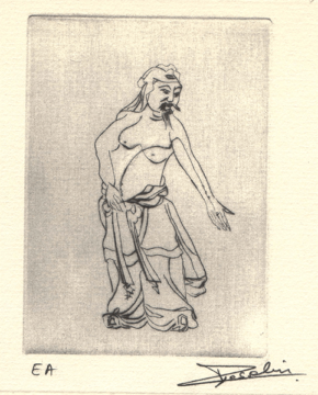 croquis danseur chinois Léonore Evreux