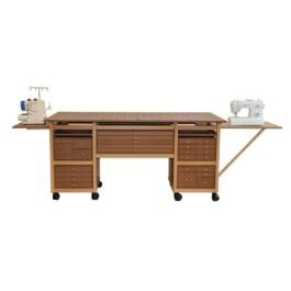 table atelier XL double plateaux deux machines