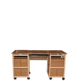 Mesa de corte para costura con cajoneras