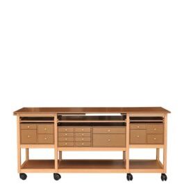 Mesa atelier para marroquinería con cajones