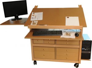 meuble travail et rangement matériel informatique UC et écran
